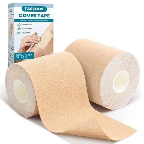 TASZOOS Tattoo Cover Tape (2 Rolls) Each 3 in x 19.69 ft Skin Tone Tattoo Tape - product listing photo