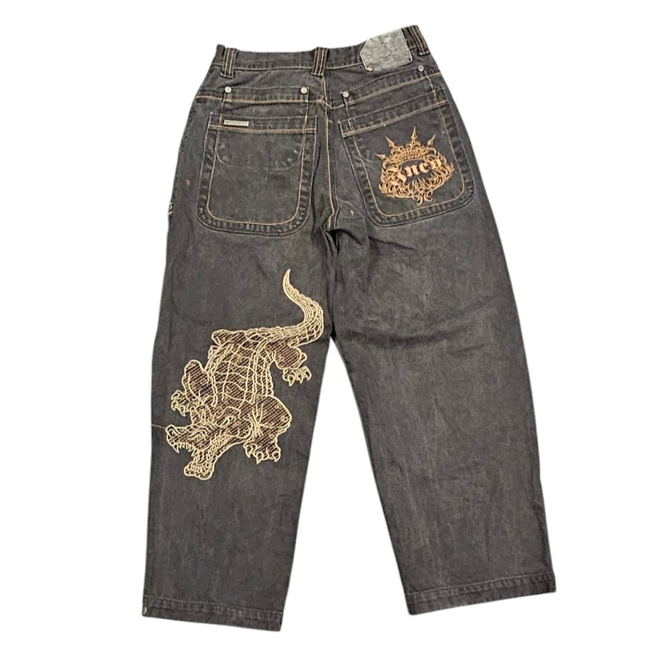 セ*ン様 レア 90s〜00s JNCO JEANS 刺繍 Y2K Genuine Y2k JNCO crocodile