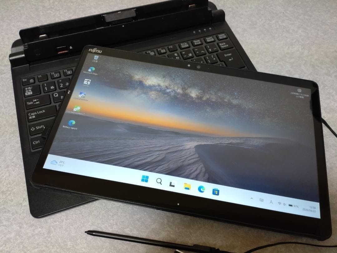 Fujitsu Arrows Tab Q738 SB Core i5-8350U 8GB SSD128GB Win 11 Pro