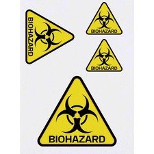 4 x 'Biohazard Sign' Temporary Tattoos / Transfers TO00014440 