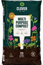 Clover Multi Purpose Peat Compost 20L Garden Soil Improver Plants Flowers Veg 0.50 per litre