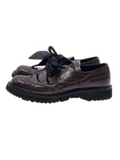 PRADA dress shoes/ size 36/ brown/ leather/ ribbon/ wingtip.