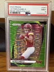 2024 Panini Prizm Rookies Jayden Daniels #347 Neon Green Pulsar Prizm (RC) PSA 9
