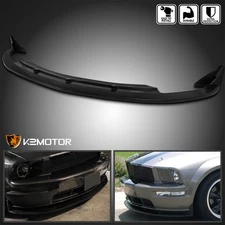 Fits 2005-2009 Ford Mustang V8 CV3 Black PU Style Front Bumper Lip Spoiler 05-09
