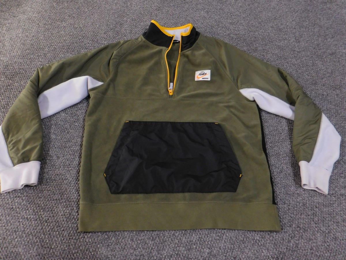 Nike Pullover Mens Medium Half Zip Fleece Sweatshirt DD8968-380