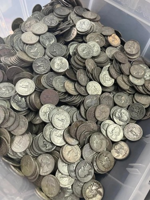 #ad 💰 Roughly 1 2 US Troy Oz 90% Pure Silver Coins Pre 1965 $0.50 Junk Silver $43.21
