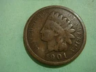 1901 Indian Head Penny IHP in Good Condition - actual coin in photo