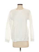 Hanes Women White Sweatshirt S