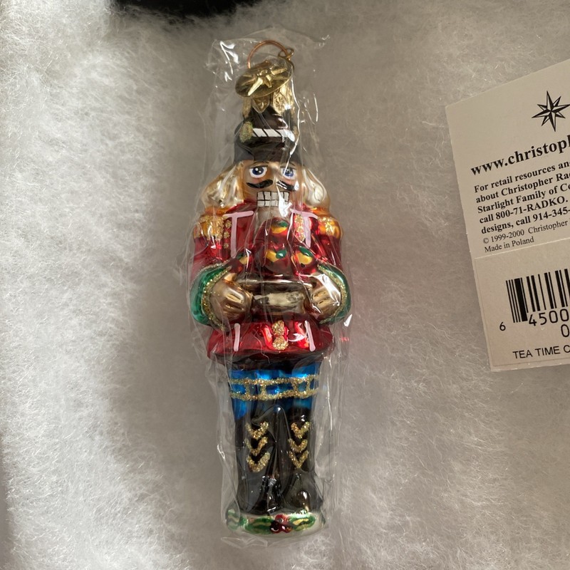 Discontinued Christopher Radko Ornament Tea Time Cracker Little gems New