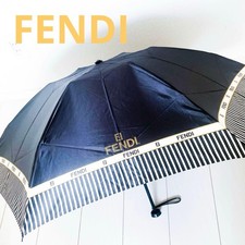 Fendi Foldable Umbrella Black Luxury Fashion Accessory Compact Travel