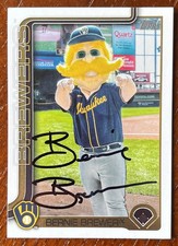 BERNIE BREWER Milwaukee Brewer Mascot SIGNED AUTO Autograph 2025 Topps M-14 Card