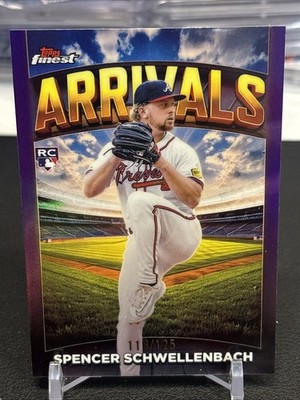 2025 Topps Finest SPENCER SCHWELLENBACH Rookie RC ARRIVALS Purple  118 /125