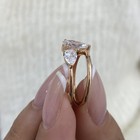 1.6ct Pear Fashion Ring Rose Gold 14K Labcreated Diamond F/VS — photo 3