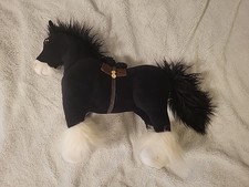 Disney Store 15" Brave ANGUS Merida's Black  White Horse Plush Stuffed Animal