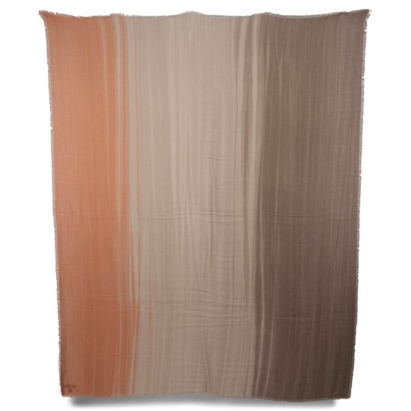 72481 authentisches LORO PIANA taupe orange Kaschmir & Seide OMBRE Tuch Schal