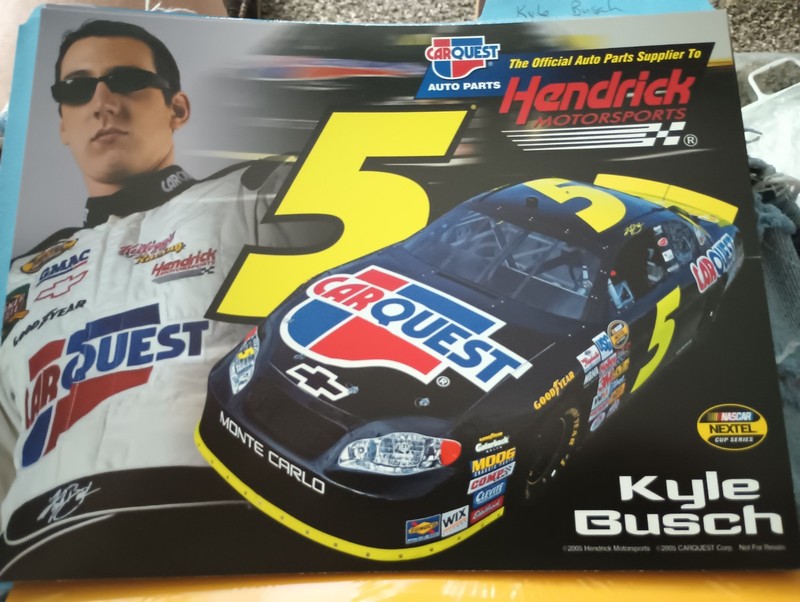 2005 KYLE BUSCH HERO CARD HENDRICK CARQUEST ROOKIE #5