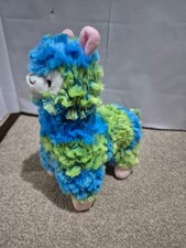Blue / Green Llama Soft Toy By Addo Snuggle Buddies
