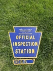 Vintage PA Dept. of Transportation Official Inspection Station Double Sided Sign