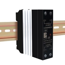 Din Rail Solid State Relay with Heat Sink DC to AC Input 3-32V DC Output 24-4...