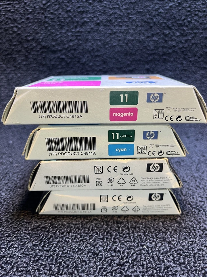 Genuine HP 11 Printhead Set C4811A C4810A C4813A C4812A Dates: Expired - Image 2 of 4