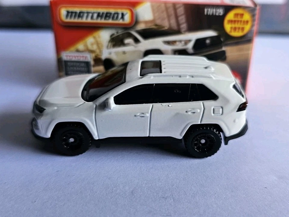 MATCHBOX 2025 POWER GRABS - TOYOTA RAV4 TRD [WHITE] NEAR MINT VHTF SEALED BOX  - Image 4 of 4