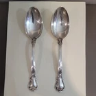 New ListingSet of 2 Large Gorham Chantilly Sterling Silver Serving Spoon 8.5" NO MONO