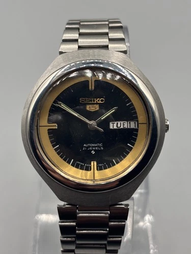 Vintage Seiko 5 Helmet 6309-6010 Automatic Men’s Watch | Japan Made | Black Dial
