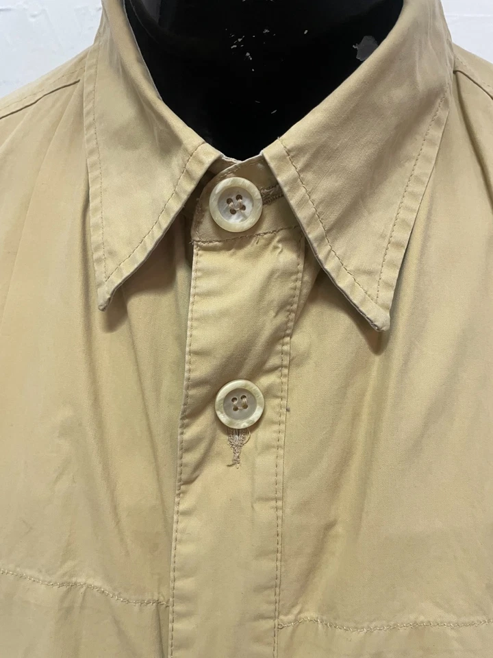 Marlboro Classics Chaqueta Hombre Talla 52 Vintage Beige Algodón Hecho En Italia - Imagen 2 de 4