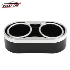 1P Car Interior Console Dual Cup Holder Drink Bottle Mount Accessory W/Top Rings