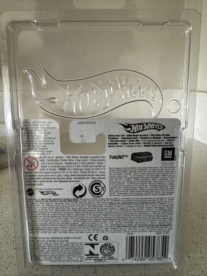 Tarjeta corta rara Hot Wheels T-Hunt Custom '59 2006 Cadillac #042 Treasure Hunt Foto 2 de 3
