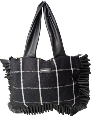 GREGORY Stofftasche Groß Damen Tasche schwarz-weiß Casual-Look