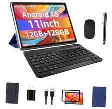 Android 14 Tablet 11inch 2in1 Tablet PC, 12GB 128GB 512GB Expand Dual Blue