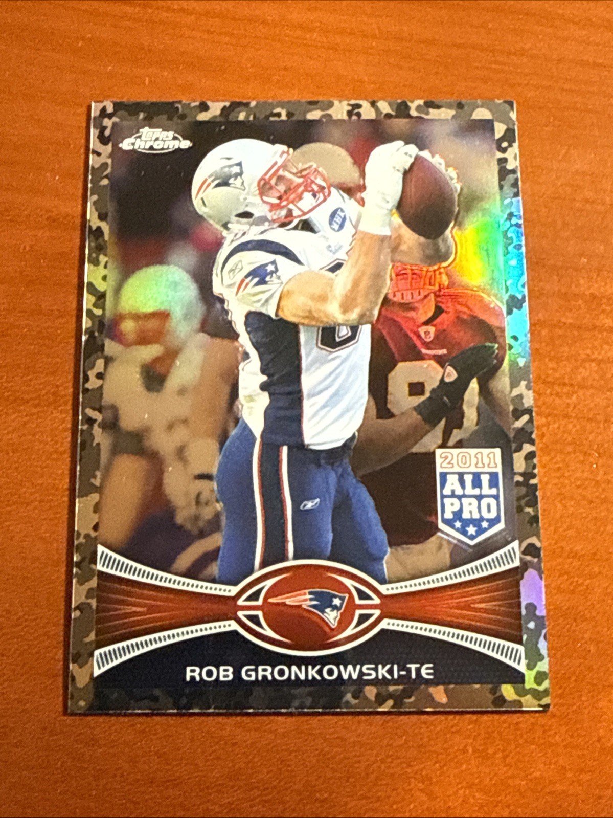 2012 TOPPS CHROME ROB GRONKOWSKI #12 Camo /499