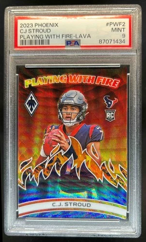 2023 Phoenix C.J. Stroud Playing with Fire RC Lava #49/150 Texans PSA 9