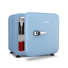 Getränkekühlschrank Kompakt 43 L Retro-Look Hausbar Minibar leise LED blau 