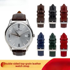 Quality Double-sided Genuine Leather Crocodile Grain Watch Band Strap 12mm-24mm