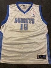 Reebok Men's White Carmelo Anthony Denver Nuggets Jersey Size XL NBA