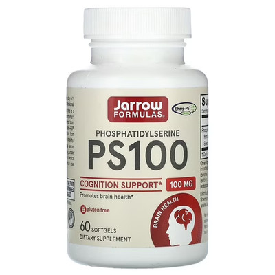 Jarrow PS100 Phosphatidylserine Cognitive Support 100 mg 60 Softgels Exp 05/26