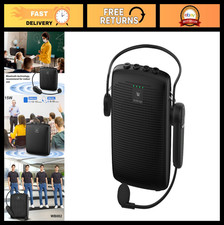 Portable Voice Amplifier with Bluetooth, Wireless Mic Headset Speaker for Teache