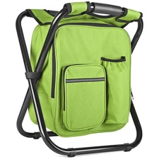 	Kikerike Backpack Stool Cooler Chair Heavy Duty 400 LBS Max Load Portable	