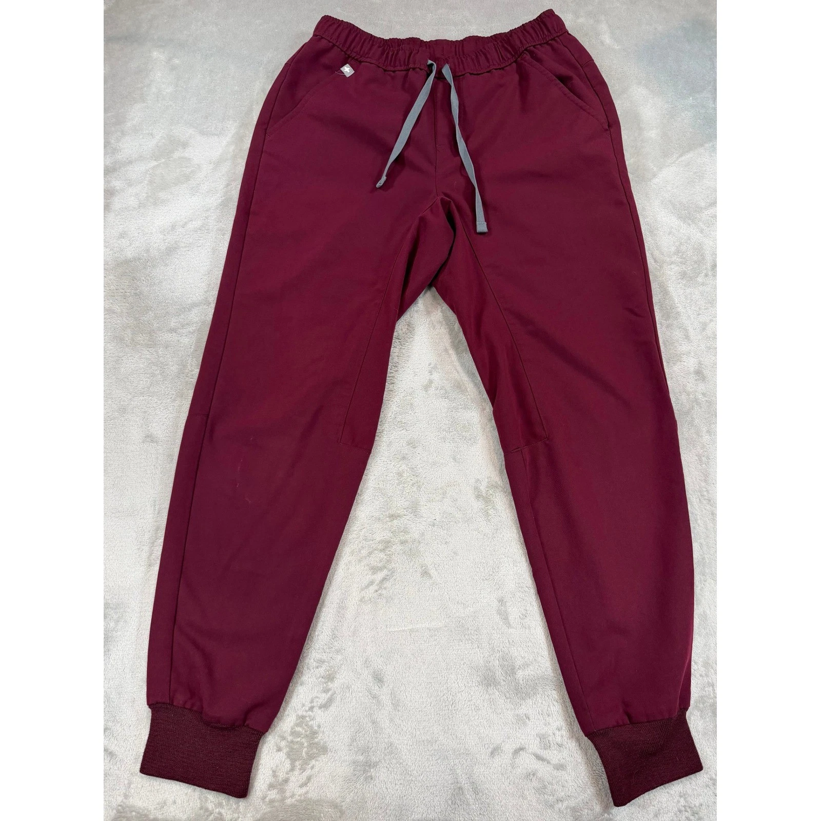 FIGS Mens Scrub Pants Technical Collection Jogger Burgundy XS/S Short