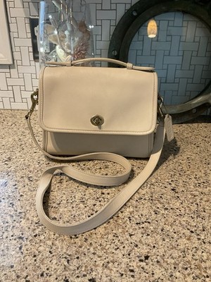 Coach Vintage Court Bag Glovetanned Leather 9870 Bone Ivory | eBay