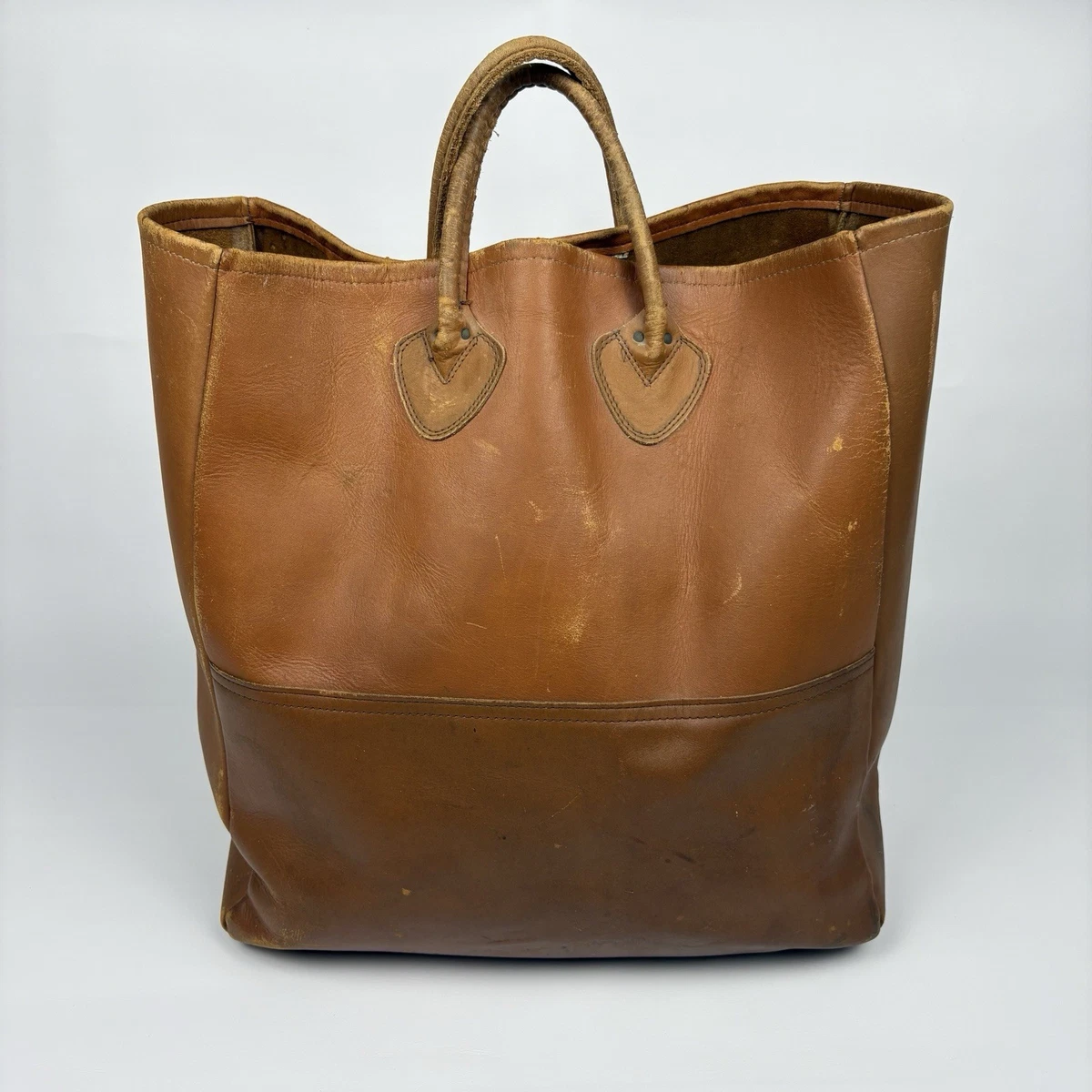 Leather Tote & Shopper Brown Vintage Bags, Handbags & Cases for