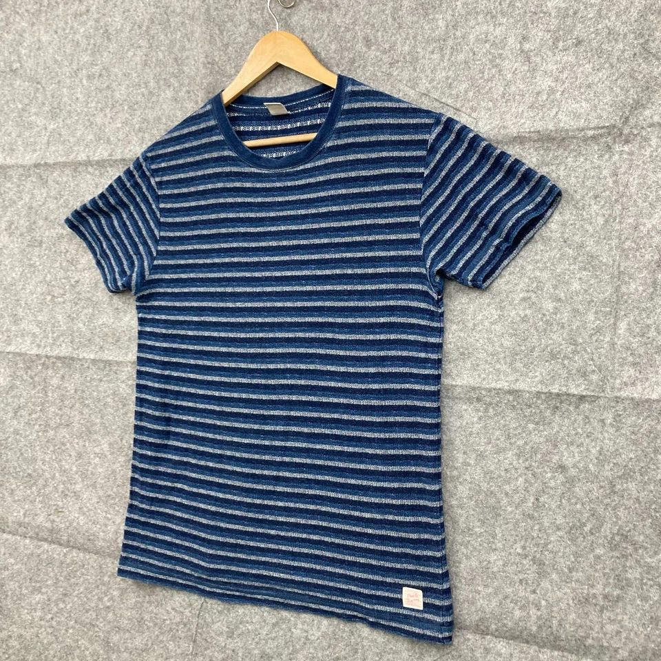 Deus ex Machina T-Shirt Mens M Medium Blue Striped Short Sleeve Cotton 19427 - Image 2 of 4