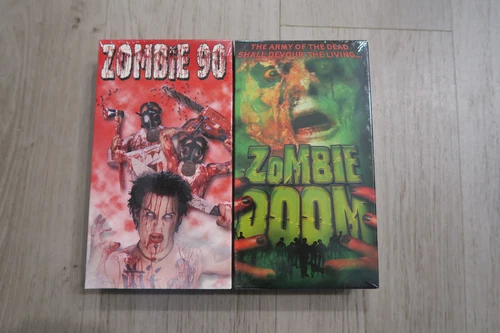 ZOMBIE '90: EXTREME PESTILENCE and  ZOMBIE DOOM  VHS Shock O Rama Brand New
