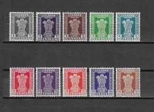 INDIA 1957/58 SG O165/O174 MNH