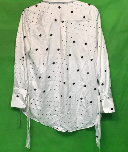 Tahari ASL Women’s Dot-Print Tie Cuff Top Size PXS - Picture 6 of 9