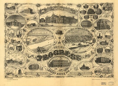 18'' x 24'' 1884 map of Saint Louis, Missouri
