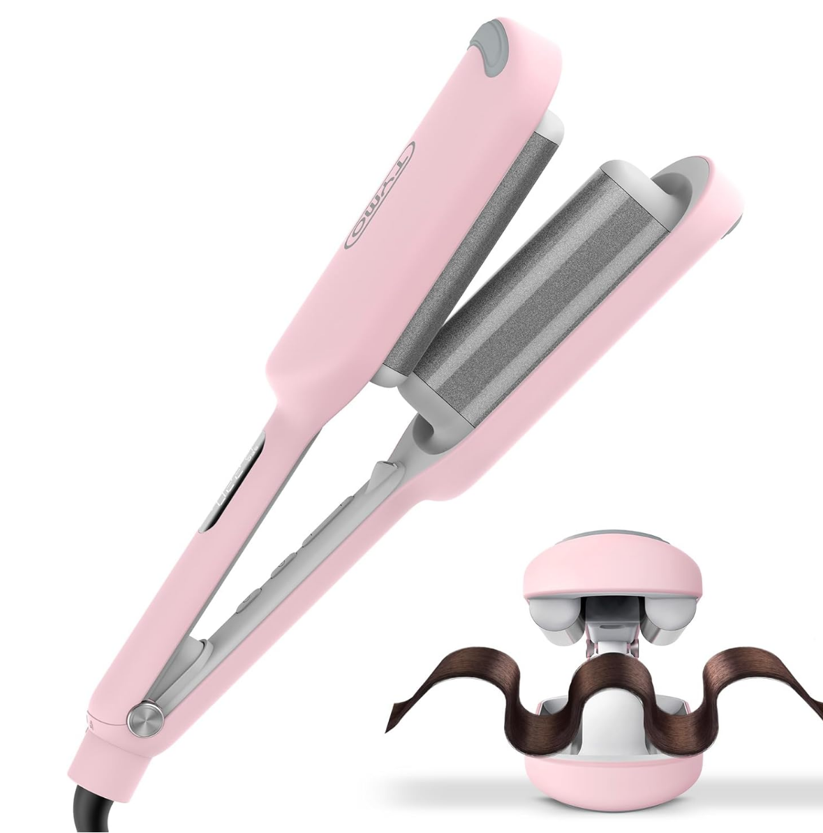 TYMO ROVY Ionic Deep Beach Waves Curling Wand for Wavy Crimped Hair-image