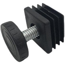 Square Plastic End Caps Table Foot Adjustable Furniture Leveling Feet Nut Plug